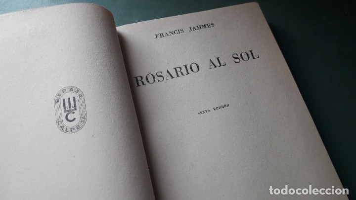 Libros de segunda mano: ROSARIO AL SOL. FRANCIS JAMMES - Foto 3