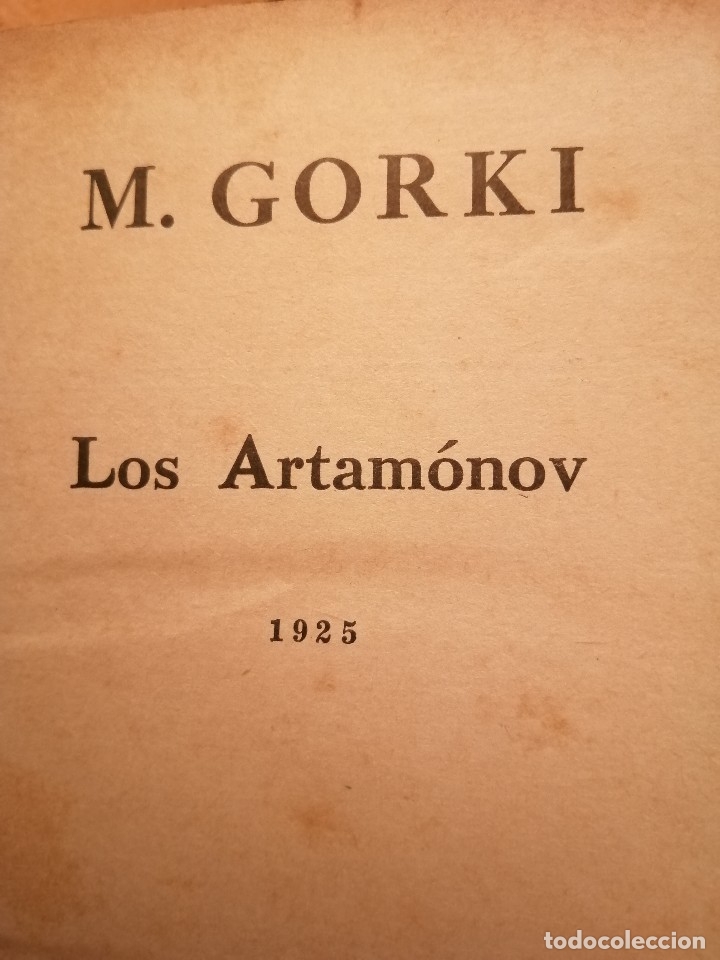 Libros de segunda mano: Maximo Gorki - Los Artamonov, tapa duro 1925 - Foto 4