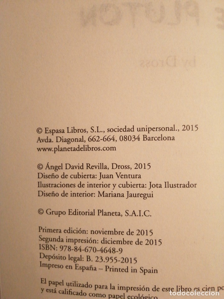 Libros de segunda mano: Luna de Pluton by Dross, 2015 - Foto 4