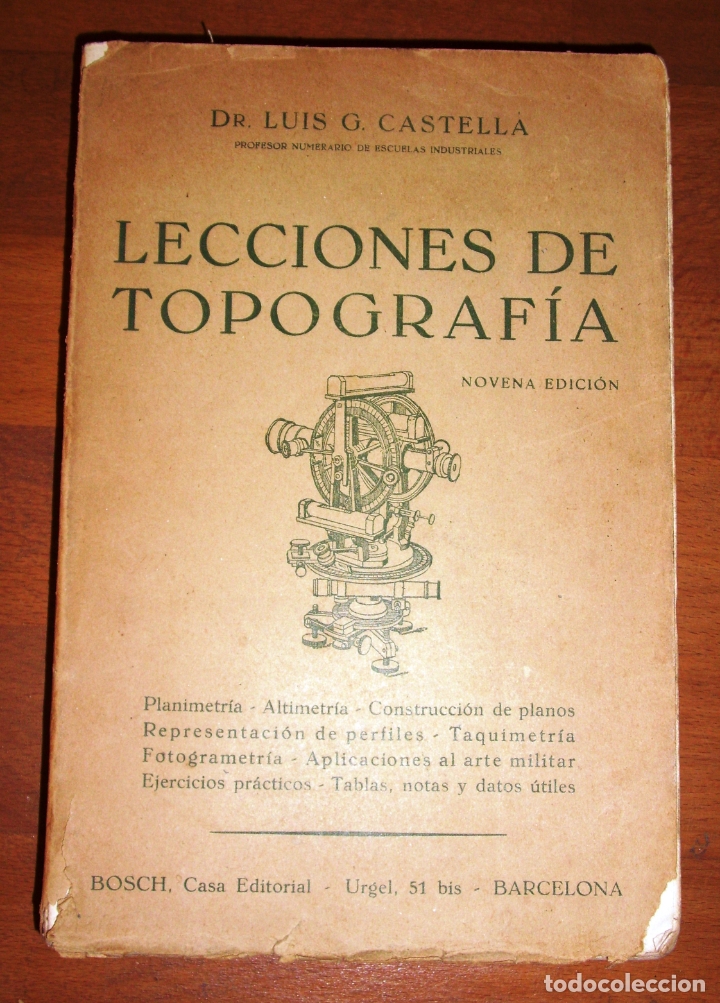 Libros de segunda mano: CASTELL&Aacute;, Luis G. Lecciones de Topograf&iacute;a - Foto 1