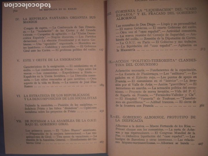 Libros de segunda mano: LA REP&Uacute;BLICA EN EL EXILIO - Eduardo Com&iacute;n Colomer - Foto 8