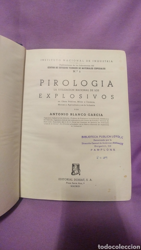 Libros de segunda mano: Libro Pirologia de Antonio Blanco - Foto 2