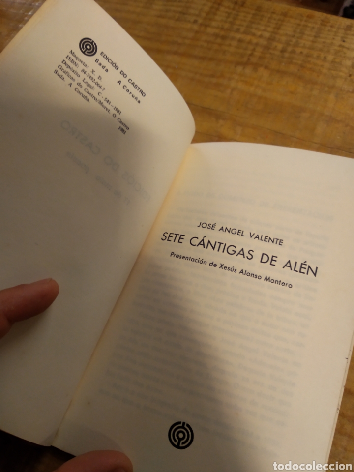 Libros de segunda mano: SETE C&Aacute;NTIGAS DE AL&Eacute;N. JOSE ANGEL VALENTE. - Foto 2