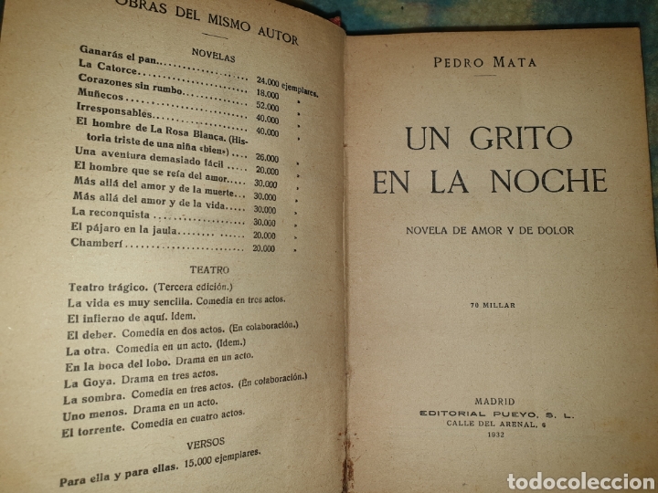 Libros de segunda mano: Un Grito en la Noche. Pedro Mata - Foto 3