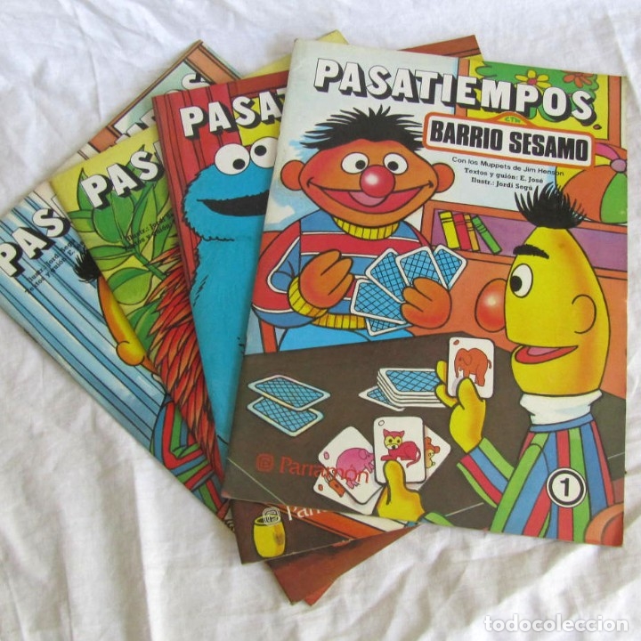 Libros de segunda mano: 4 pasatiempos de Barrio S&eacute;samo, Ed. Parramon, sin uso - Foto 1