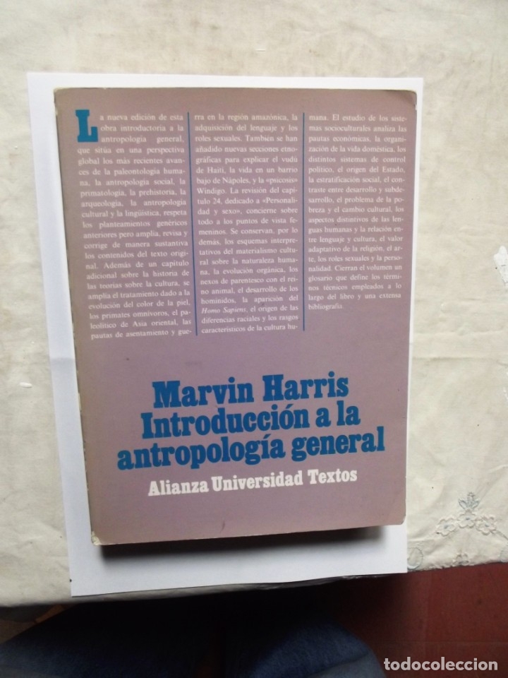 Libros de segunda mano: INTRODUCCION A LA ANTROPOLOGIA GENERAL POR MARVIN HARRIS - Foto 1