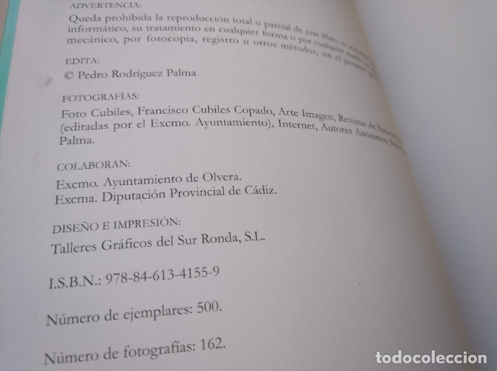 Libros de segunda mano: CR&Oacute;NICAS HIST&Oacute;RICAS DE OLVERA - PEDRO RODR&Iacute;GUEZ PALMA - Foto 3