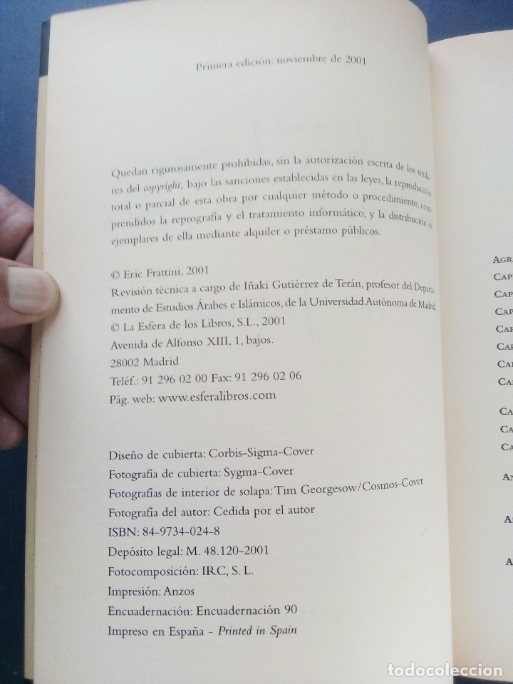 Libros de segunda mano: OSAMA BIN LADEN - LA ESPADA DE AL&Aacute; - ERIC FRATTINI 2001. - Foto 2