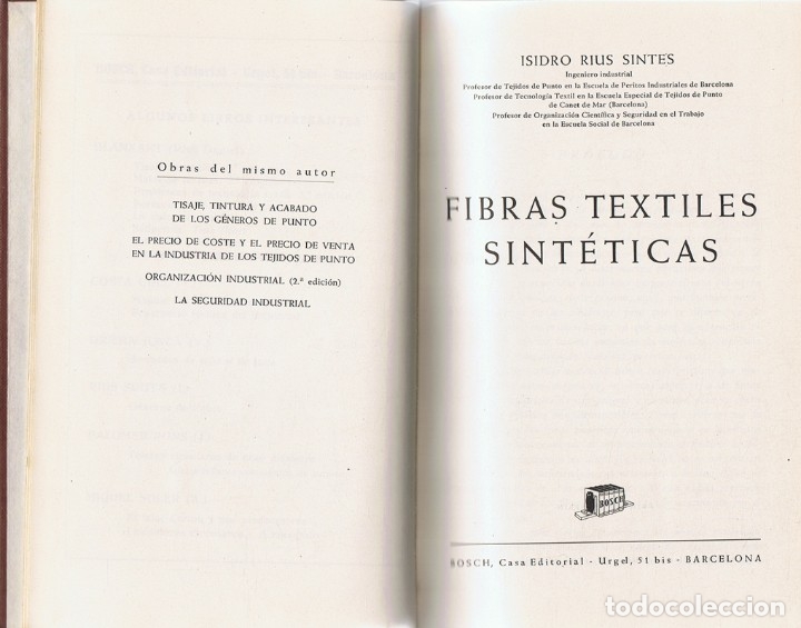 Libros de segunda mano: FIBRAS TEXTILES SINTETICAS RIUS SINTES - Foto 2