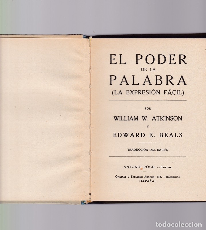 Libros de segunda mano: EL PODER DE LA PALABRA (LA EXPRESION F&Aacute;CIL) - ANTONIO ROCH, EDITOR / BARCELONA - Foto 2