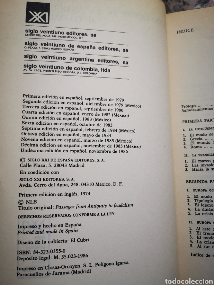 Libros de segunda mano: Transiciones de la Aintig&uuml;edad al feudalismo. Perry Anderson - Foto 2