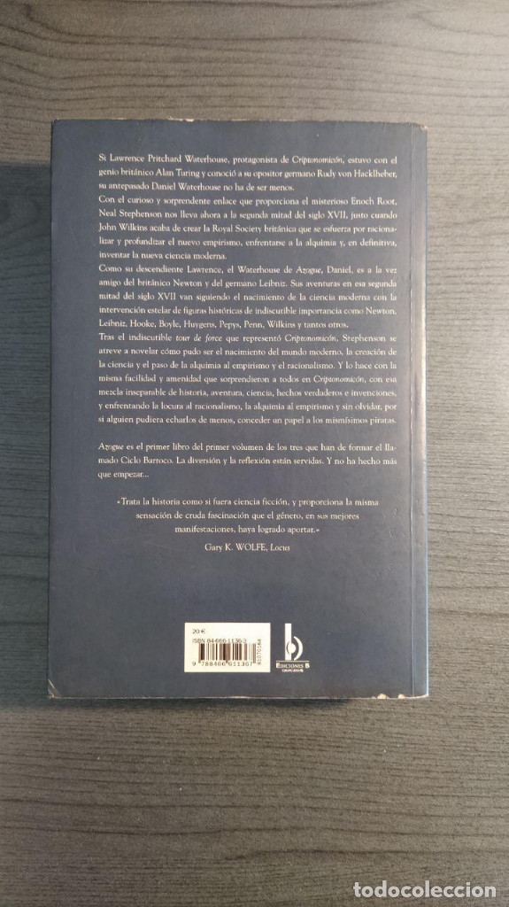 Libros de segunda mano: Azogue.. - Libro 1.  Neal Stephenson..  Editorial: Ediciones B - Foto 3