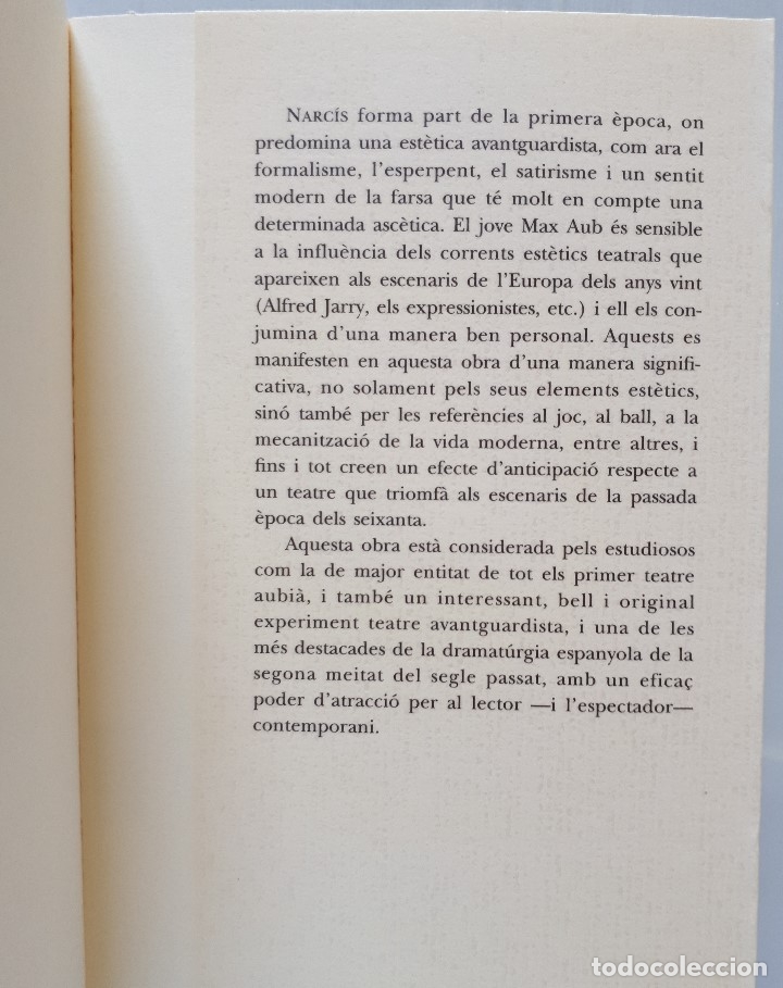 Libros de segunda mano: MAX AUB / NARC&Iacute;S (NARCISO) / VERSI&Oacute;N Y EDICI&Oacute;N VICTOR MANSANET / DENES 2003 (1&ordf;) (EN CATAL&Aacute;N) - Foto 5