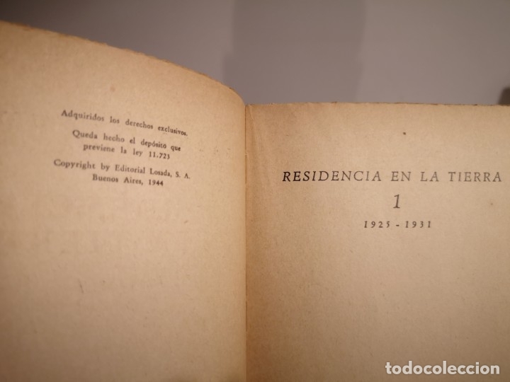 Libros de segunda mano: 2&deg; edici&oacute;n Residencia en la tierra, Pablo Neruda - Foto 2