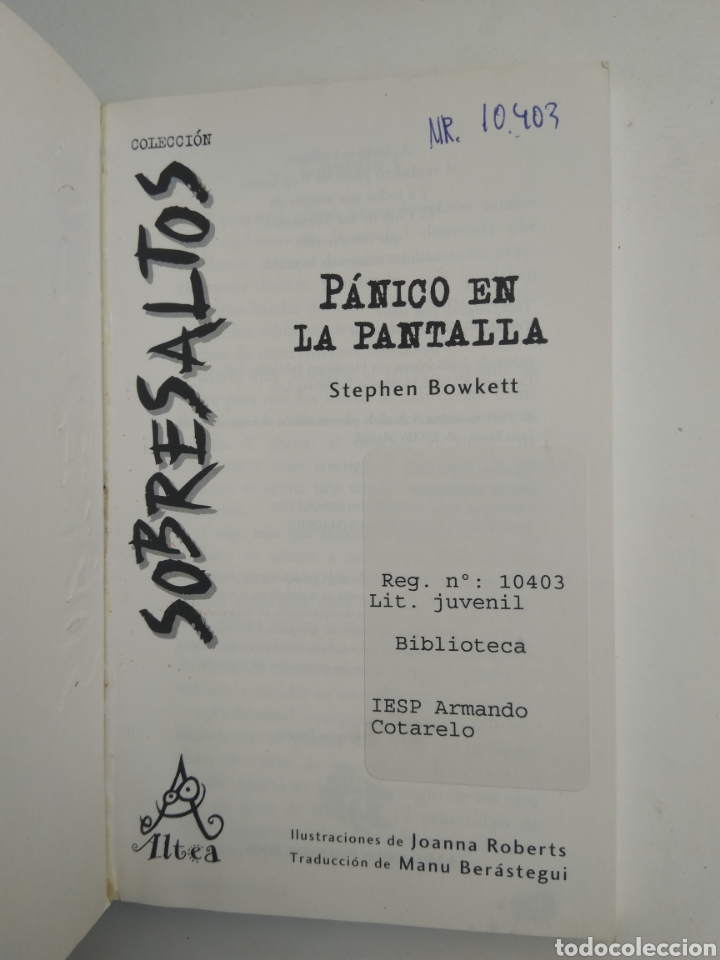 Libros de segunda mano: PANICO EN LA PANTALLA/STEPHEN BOWKETT - Foto 2