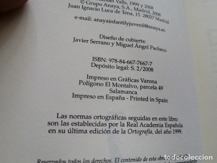 Libros de segunda mano: JULIA Y EL HALC&Oacute;N MALT&Eacute;S MANUEL VALLS ANAYA 2008 - Foto 2