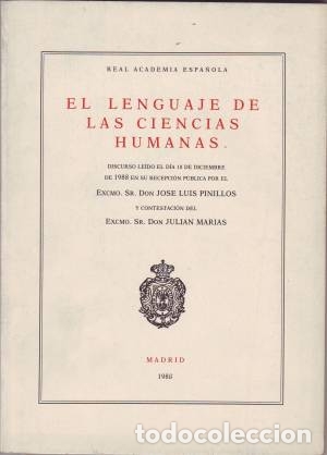 Libros de segunda mano: PINILLOS, Jos&eacute; Luis: EL LENGUAJE DE LAS CIENCIAS HUMANAS. - Foto 1