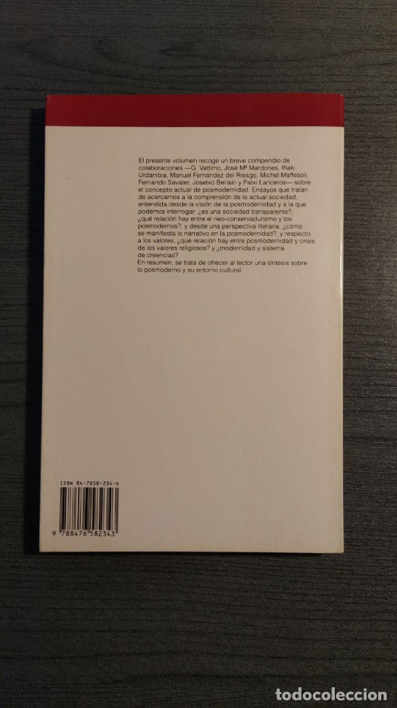 Libros de segunda mano: En torno a la posmodernidad.  Vattimo y otros .  Anthropos . - Foto 7