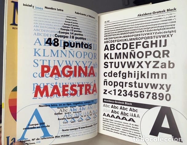 Libros de segunda mano: Tipograf&iacute;a Postscript 2 (MacPrinter) Manual con 250 modelos de tipograf&iacute;a - Foto 1
