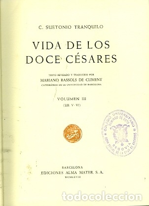Libros de segunda mano: Suetonio. Vida de los doce C&eacute;sares. Tomo 3 - Foto 1