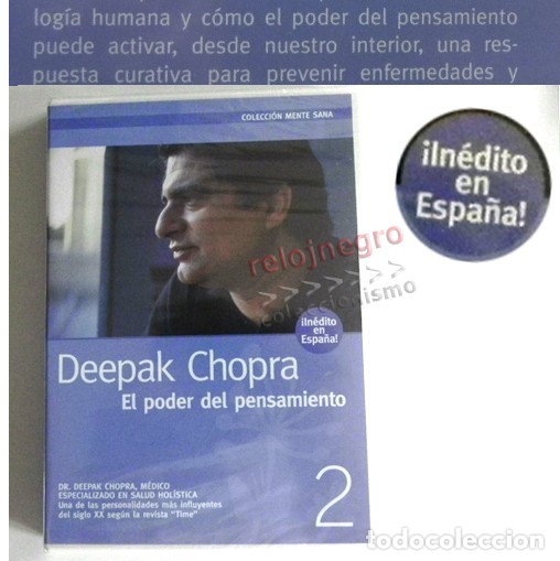 Libros de segunda mano: DVD PRECINTADO EL PODER DEL PENSAMIENTO - DEEPAK CHOPRA M&Eacute;DICO MENTE SANA SALUD HOL&Iacute;STICA -NO LIBRO - Foto 1