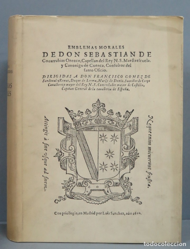 Libros de segunda mano: EMBLEMAS MORALES. SEBASTIAN DE COVARRUBIAS. FACSIMIL - Foto 1