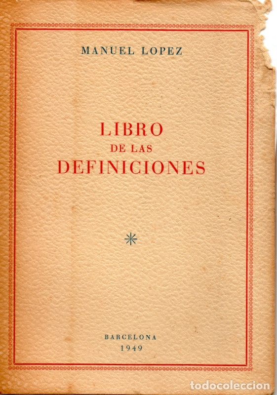 Libros de segunda mano: Libro de las Definiciones (Manuel L&oacute;pez) - Foto 1