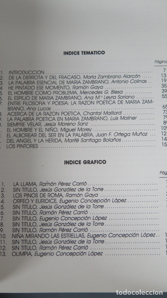 Libros de segunda mano: MAR&Iacute;A ZAMBRANO. EL CANTO DEL LABERINTO. - Foto 2