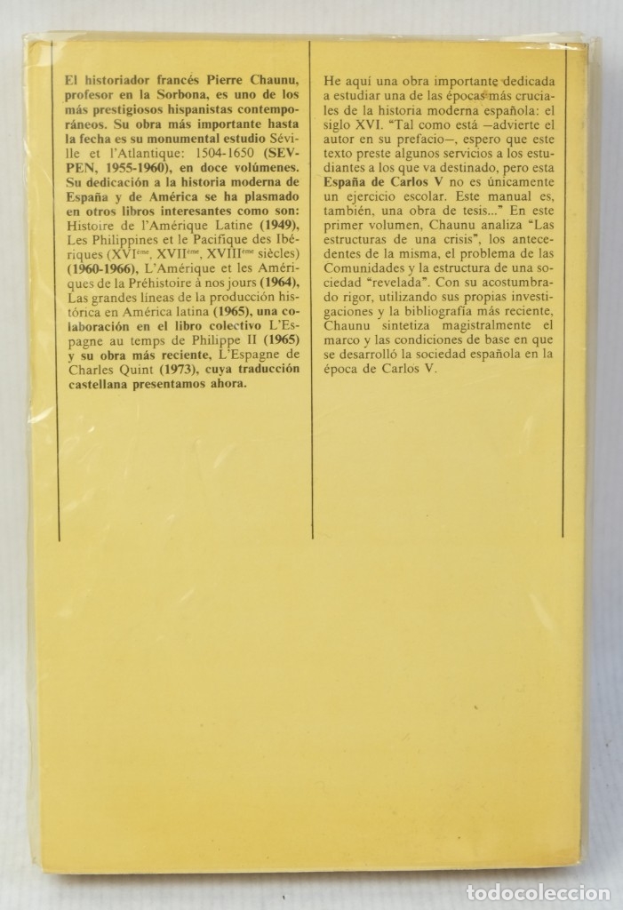 Libros de segunda mano: La Espa&ntilde;a de Carlos V-Pierre Chaunu-ediciones peninsula 1976 - Foto 2