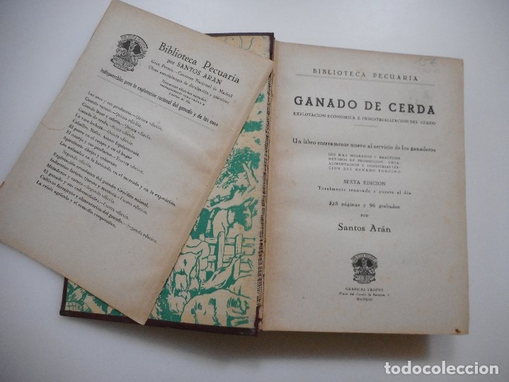 Libros de segunda mano: SANTOS AR&Aacute;N     Ganado de cerda     Y96704 - Foto 2