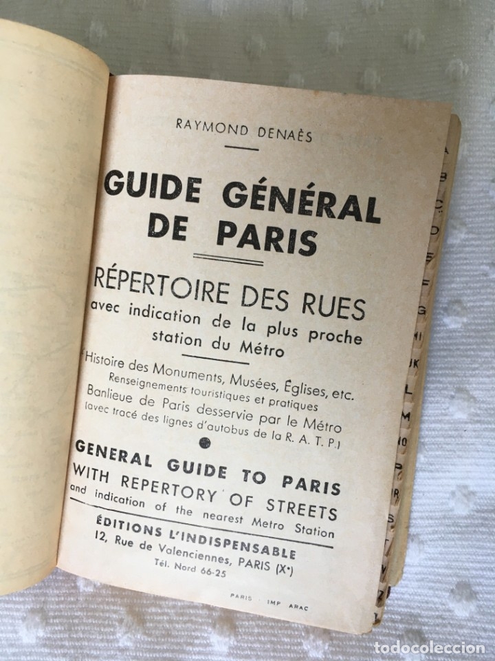 Libros de segunda mano: GU&Iacute;A del metro-autob&uacute;s de PAR&Iacute;S - Foto 2