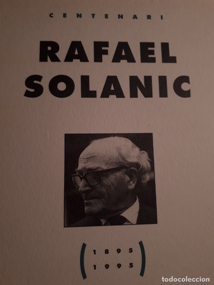 Libros de segunda mano: Rafael Solanic. Centenari. (1895 - 1995/ - Foto 1