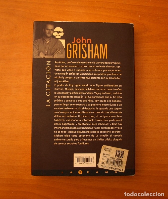Libros de segunda mano: La Citaci&oacute;n - John Grisham - Ediciones B 2002 - Foto 3