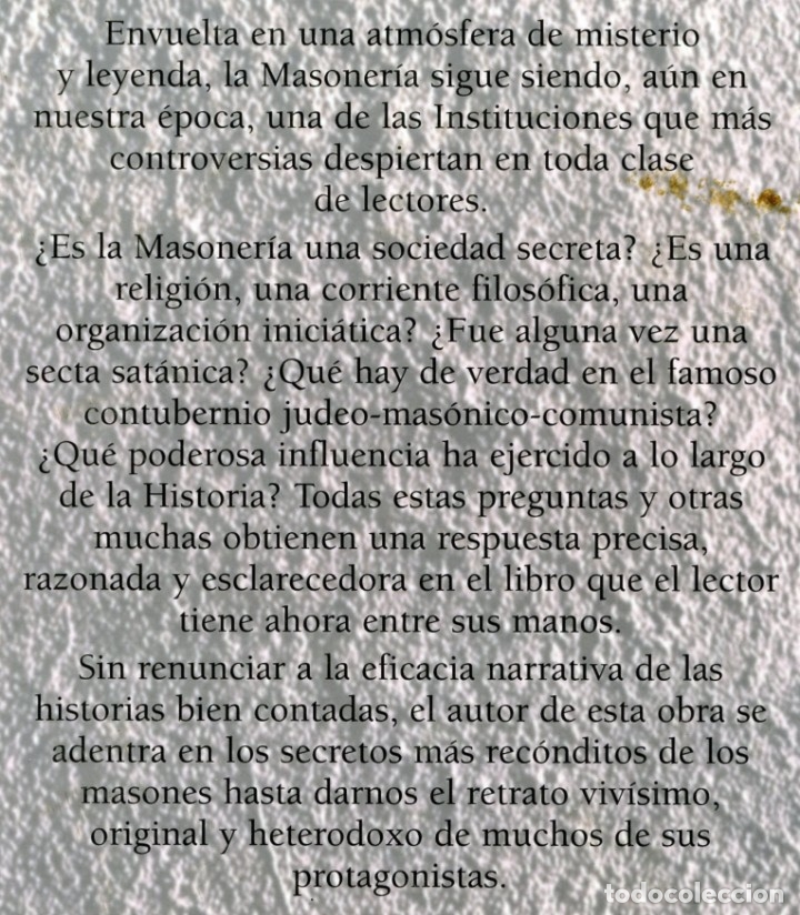 Libros de segunda mano: LOS MASONES. Agust&iacute;n Celis S&aacute;nchez. - Foto 2