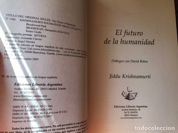Libros de segunda mano: El futuro de la humanidad. Krishnamurti - Foto 4