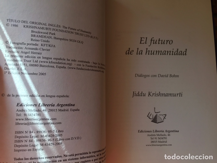Libros de segunda mano: El futuro de la humanidad. Krishnamurti - Foto 5