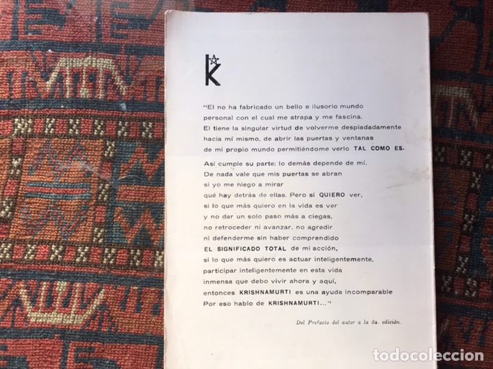 Libros de segunda mano: Aproximaci&oacute;n a Krishnamurti. Armando Klavier. Dif&iacute;cil - Foto 2