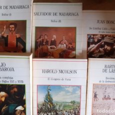 Libros de segunda mano: LOTE HISTORIA SARPE - BOLIVAR - VIENA - COLON - BARTOLOME CASAS - CARO BAROJA. Lote 182343273