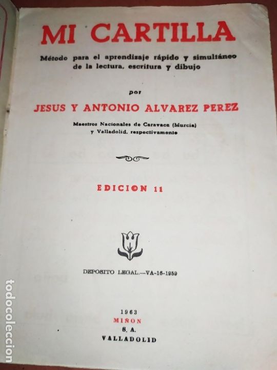 Libros de segunda mano: MI CARTILLA SEGUNDA PARTE &Aacute;LVAREZ 1963 MI&Ntilde;ON - Foto 5