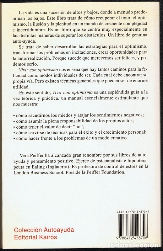 Libros de segunda mano: VIVIR CON OPTIMISMO VERA PFEIFFER - Foto 2