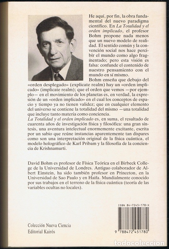 Libros de segunda mano: LA TOTALIDAD Y EL ORDEN IMPLICADO DAVID BOHM - Foto 2