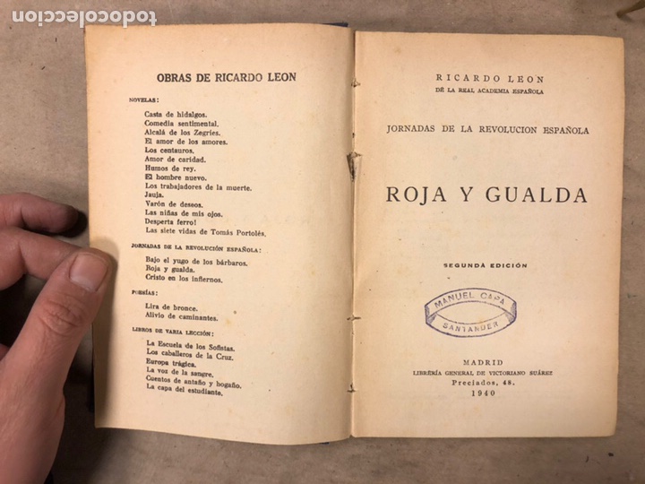 Libros de segunda mano: LOTE DE 14 OBRAS DE RICARDO LE&Oacute;N. Ver descripci&oacute;n. - Foto 48