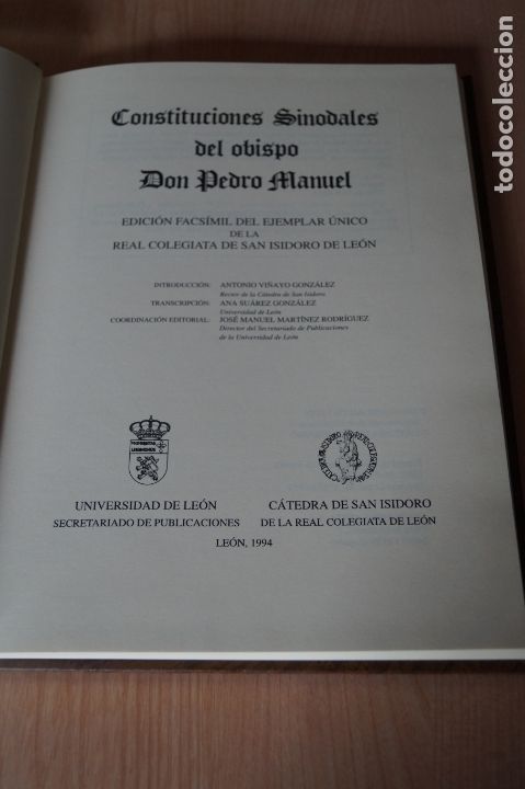 Libros de segunda mano: CONSTITUCIONES SINODALES DEL OBISPO DON PEDRO MANUEL - Foto 2