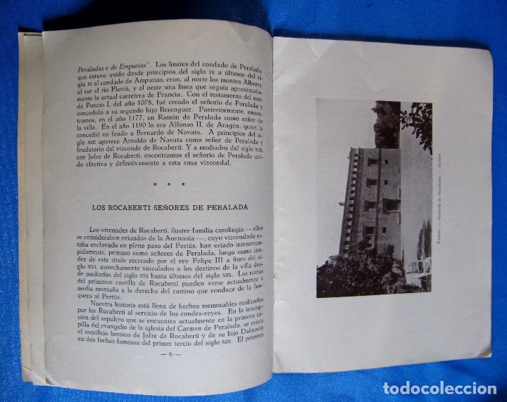 Libros de segunda mano: PERALADA. MIGUEL GALOBARDES VILA. EDICIONES BIBLIOTECA DEL PALACIO DE PERALADA, 1952. - Foto 3