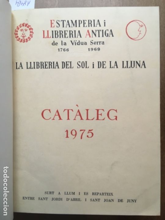 Libros de segunda mano: LA LLIBRERIA DEL SOL I DE LA LUNA, CATALEG DELS ANYS 1975, 1976, 1977 I 1978-79