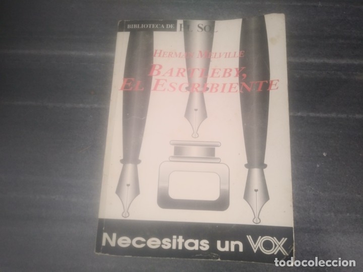 Libros de segunda mano: Libro BARTLEBY EL ESCRIBIENTE VOX Herman Melville - Foto 1