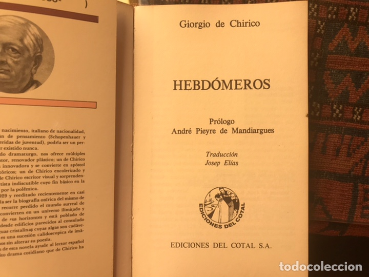 Libros de segunda mano: Hebdomeros. Giorgio de Chirico - Foto 4
