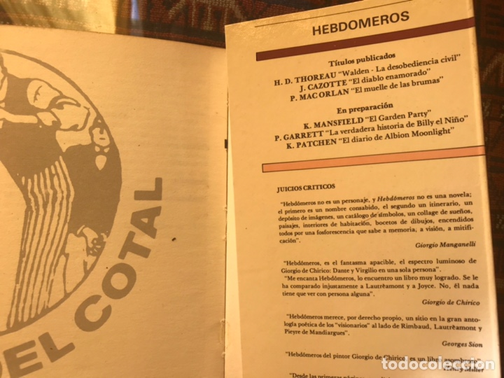 Libros de segunda mano: Hebdomeros. Giorgio de Chirico - Foto 6