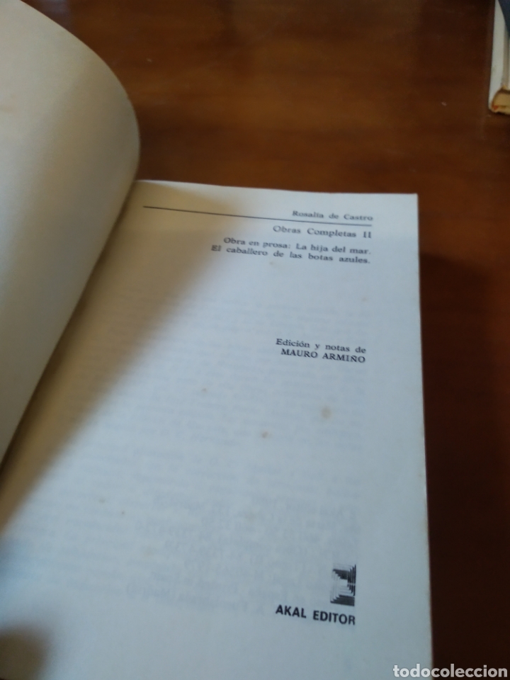 Libros de segunda mano: ROSALIA DE CASTRO. OBRA COMPLETA 2 #3248 - Foto 2