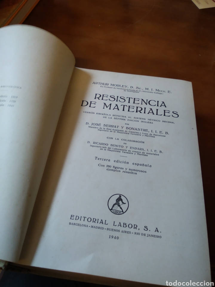 Libros de segunda mano: RESISTENCIA DE MATERIALES. MORLEY. #3242 - Foto 2